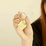Personalized Calendar Gadget Keychain Stainless Steel Pendant Gift Couple