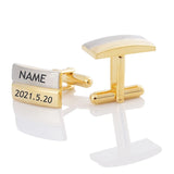 Personalized Wedding Cufflinks Engraved French Shirts - Business Men's Jewelry