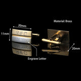 Personalized Wedding Cufflinks Engraved French Shirts - Business Men's Jewelry