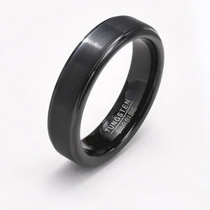 Custom Engraved Tungsten Steel Signet Ring