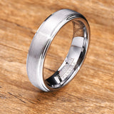 Custom Engraved Tungsten Steel Signet Ring