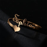 Customizable Name Cuff Bangles Stainless Steel Bracelets