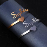 Customizable Name Cuff Bangles Stainless Steel Bracelets