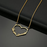 Personalized Heart Name Stainless Steel Necklace