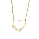 Personalized Heart Name Stainless Steel Necklace