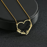 Personalized Heart Name Stainless Steel Necklace
