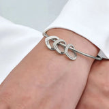 Personalized Love Pendant Name Bracelet Stainless Steel Gift