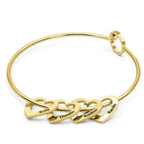 Personalized Love Pendant Name Bracelet Stainless Steel Gift