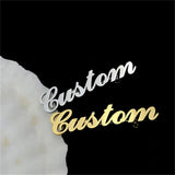 Custom Name Brooch Stainless Steel Lapel Pin Women Men Gift