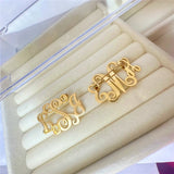 Custom Stainless Steel Name Brooch - Personalized Letter Pin Badge
