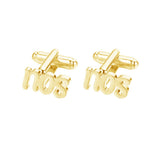 Custom Stainless Steel Men's Cufflinks with Personalized Name