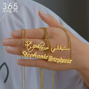 Personalized Name Necklace Pendant Nameplate Letter Necklaces for Women