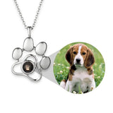 Personalized Pet Photo Dog Paw Necklace Pendant For Men Women Girls