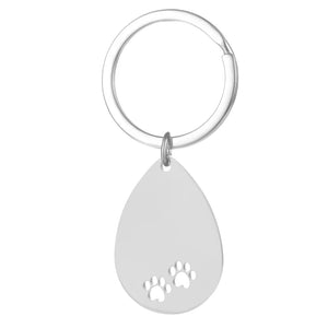 Custom Engrave Dog Tag Keychain Personalized Keepsake Key Chain