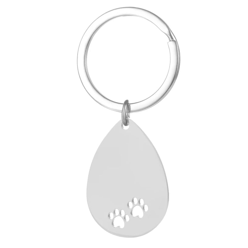Custom Engrave Dog Tag Keychain Personalized Keepsake Key Chain