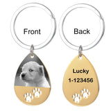 Custom Engrave Dog Tag Keychain Personalized Keepsake Key Chain