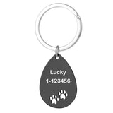 Custom Engrave Dog Tag Keychain Personalized Keepsake Key Chain