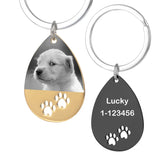 Custom Engrave Dog Tag Keychain Personalized Keepsake Key Chain