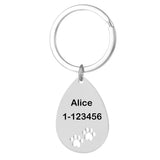 Custom Engrave Dog Tag Keychain Personalized Keepsake Key Chain