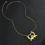 Personalized Love Bird Name Necklace - Engrave Name Pendant