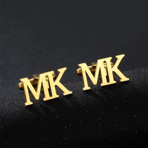 Personalized Stainless Steel Name Cufflinks for Men Wedding