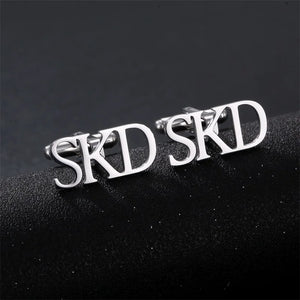Personalized Stainless Steel Name Cufflinks for Men Wedding
