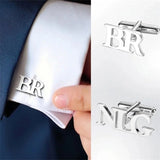 Personalized Stainless Steel Name Cufflinks for Men Wedding
