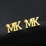 Personalized Stainless Steel Name Cufflinks for Men Wedding