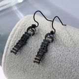 Personalized Name Earrings Vertical Jewelry