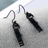 Personalized Name Earrings Vertical Jewelry