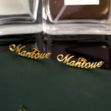 Custom Stainless Steel Name Earrings for Women Girls Letter Ear Stud