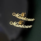 Custom Stainless Steel Name Earrings for Women Girls Letter Ear Stud