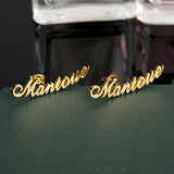 Custom Stainless Steel Name Earrings for Women Girls Letter Ear Stud