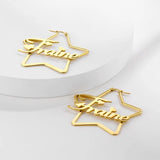 Personalized Star Name Earring Stainless Steel Letter Earring