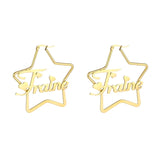 Personalized Star Name Earring Stainless Steel Letter Earring