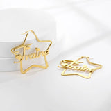 Personalized Star Name Earring Stainless Steel Letter Earring
