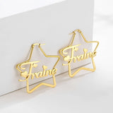 Personalized Star Name Earring Stainless Steel Letter Earring