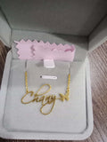 Butterfly Name Pendant Necklace Stainless Steel Name Necklace