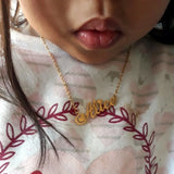 Heart Name Necklace Stainless Steel Chain Nameplate Pendant