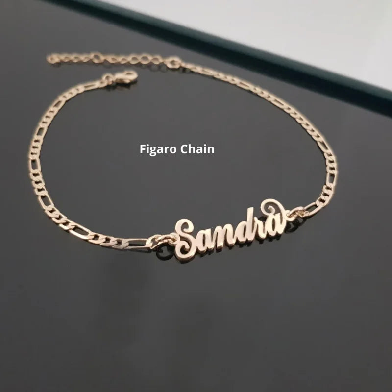 Customized Tail Name Bracelets for Women - Stainless Steel Nameplate Jewelry