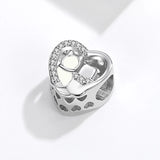 Personalized Enamel Dog Cat Heart Bead 925 Sterling Silver Photo Charms
