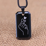 Personalized Tungsten Carbide Dog Tag Necklace for Him