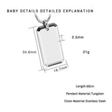 Personalized Tungsten Carbide Dog Tag Necklace for Him