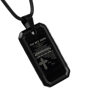 Personalized Tungsten Carbide Dog Tag Necklace for Him