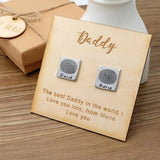 Personalized Dad Cufflinks With Box Fathers Gift Men Cufflinks