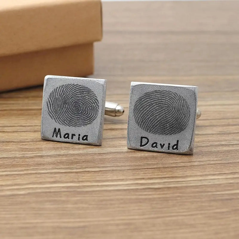 Personalized Dad Cufflinks With Box Fathers Gift Men Cufflinks