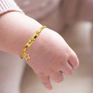Personalized Baby Name Bracelet - Custom Stainless Steel Family Jewelry