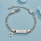 Personalized Baby Name Bracelet - Custom Stainless Steel Family Jewelry