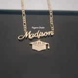 Personalized Graduation Date Nameplate Pendant Necklace