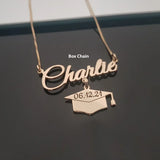 Personalized Graduation Date Nameplate Pendant Necklace